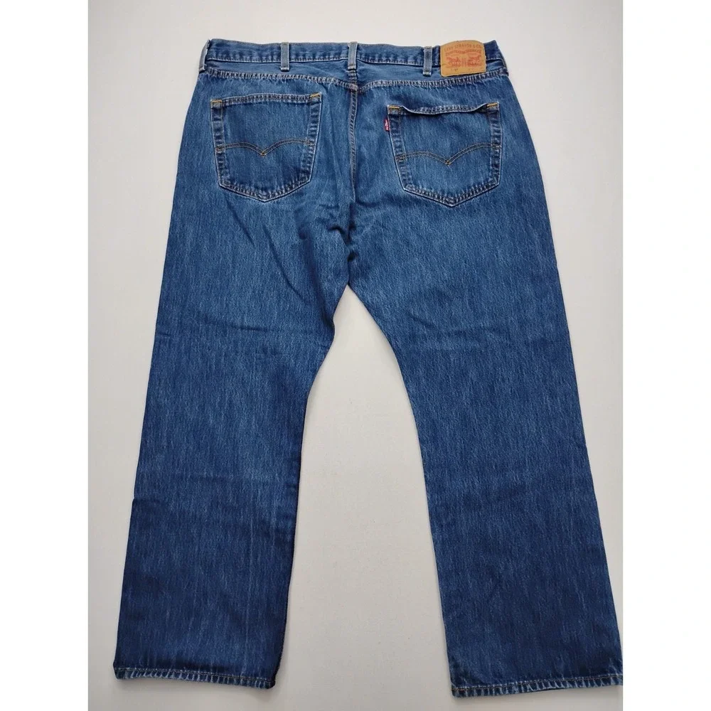 Levi's 501 Men's Blue‎ Straight Jeans 42x30 Dark Wash Button Fly Denim